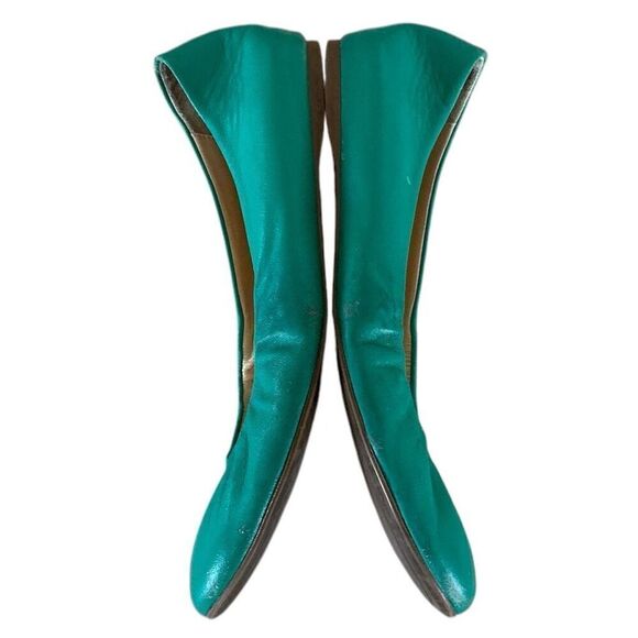 J. Crew Green Cece Ballet Flats w 1” Hidden Lift MI Italy 9.5 - Picture 3 of 8